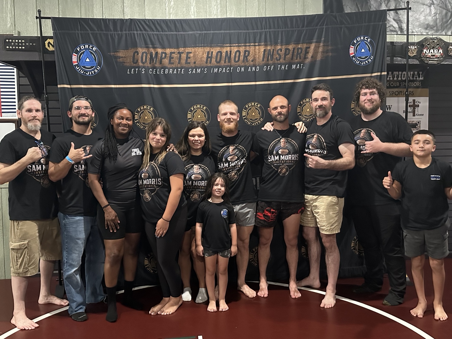 The Sam Morris Invitational event team and Force community